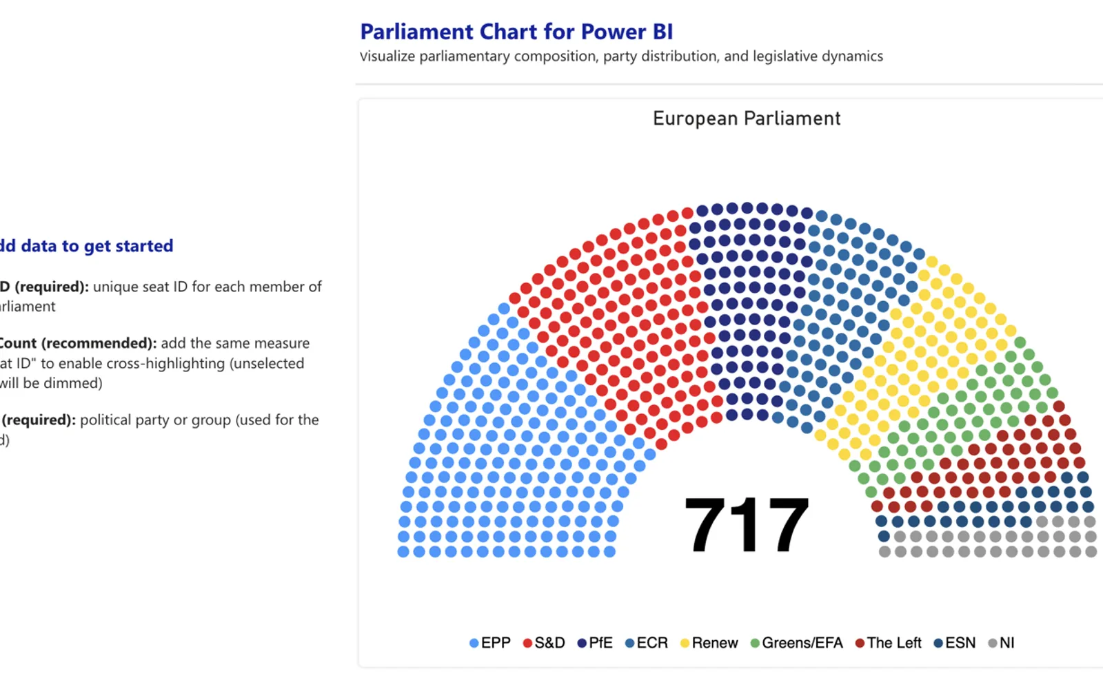 Parliament Chart — screenshot from the Microsoft Marketplace listing