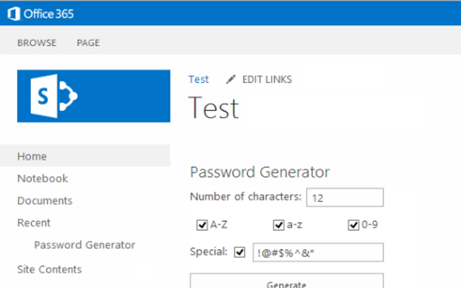 Password Generator — screenshot from the Microsoft Marketplace listing