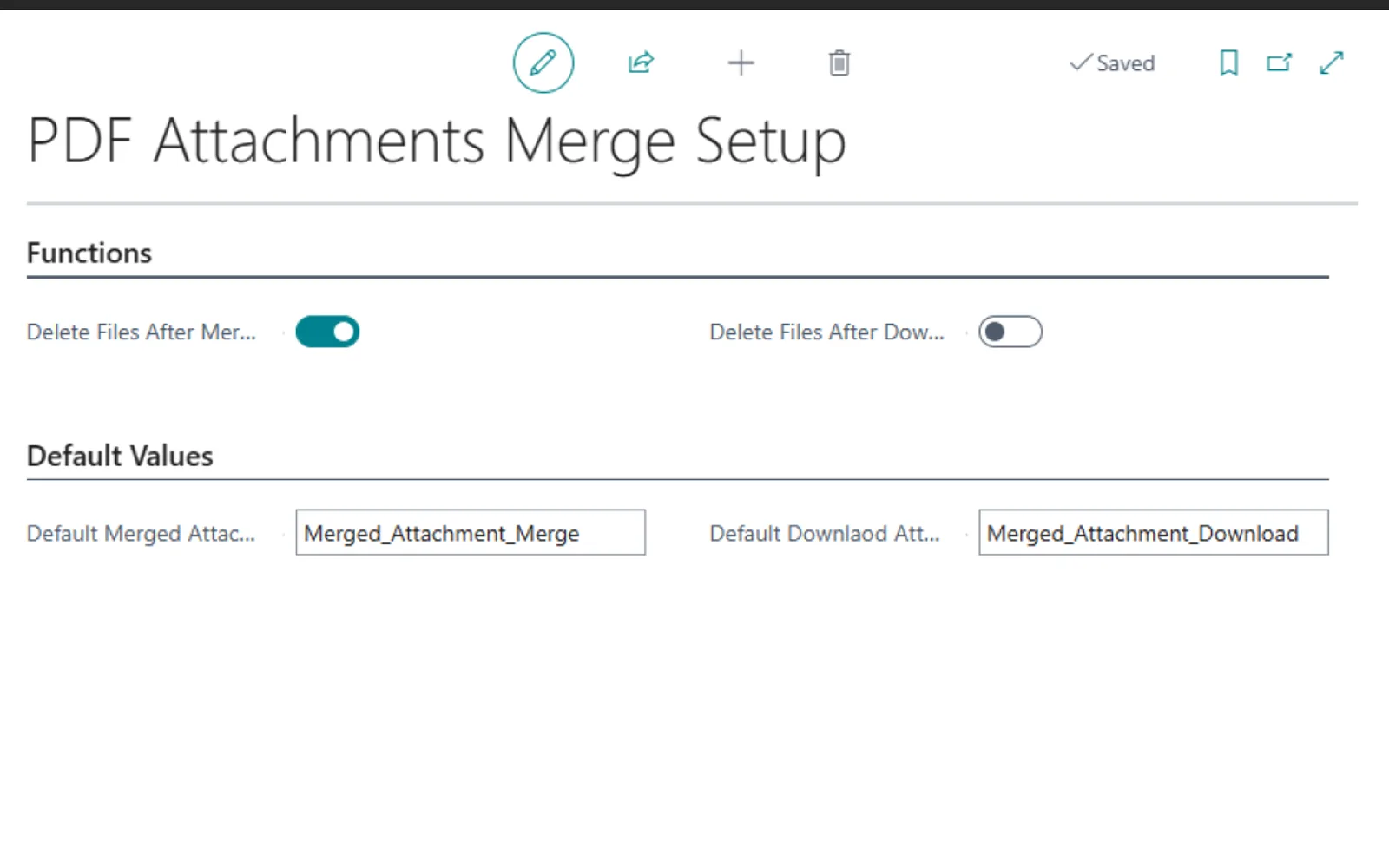 PDF Attachments Merge — screenshot from the Microsoft Marketplace listing