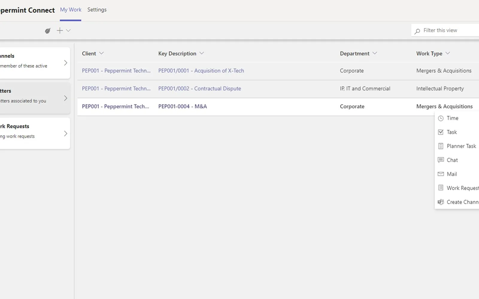 Peppermint Connect — screenshot from the Microsoft Marketplace listing