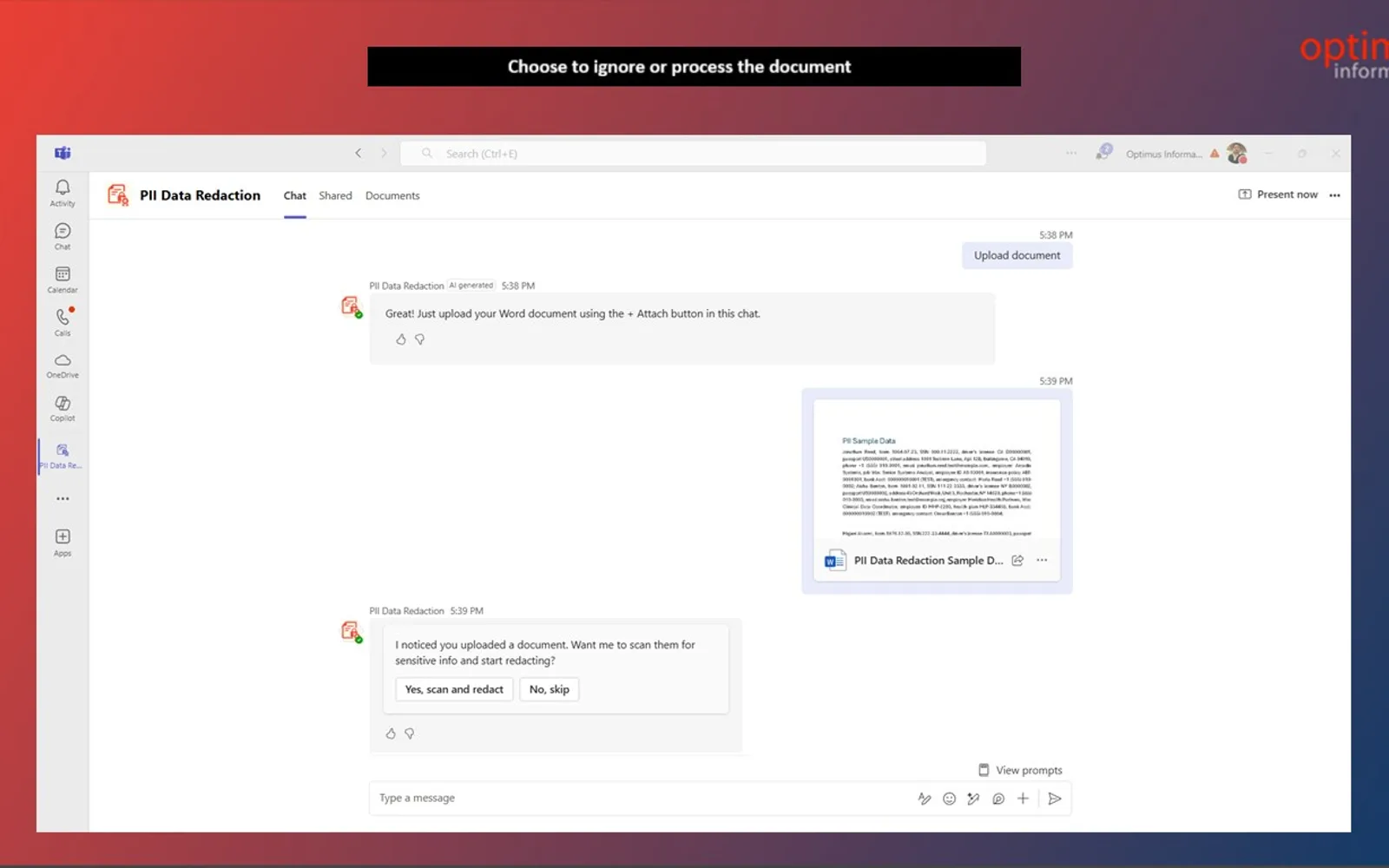 PII Data Redaction — screenshot from the Microsoft Marketplace listing