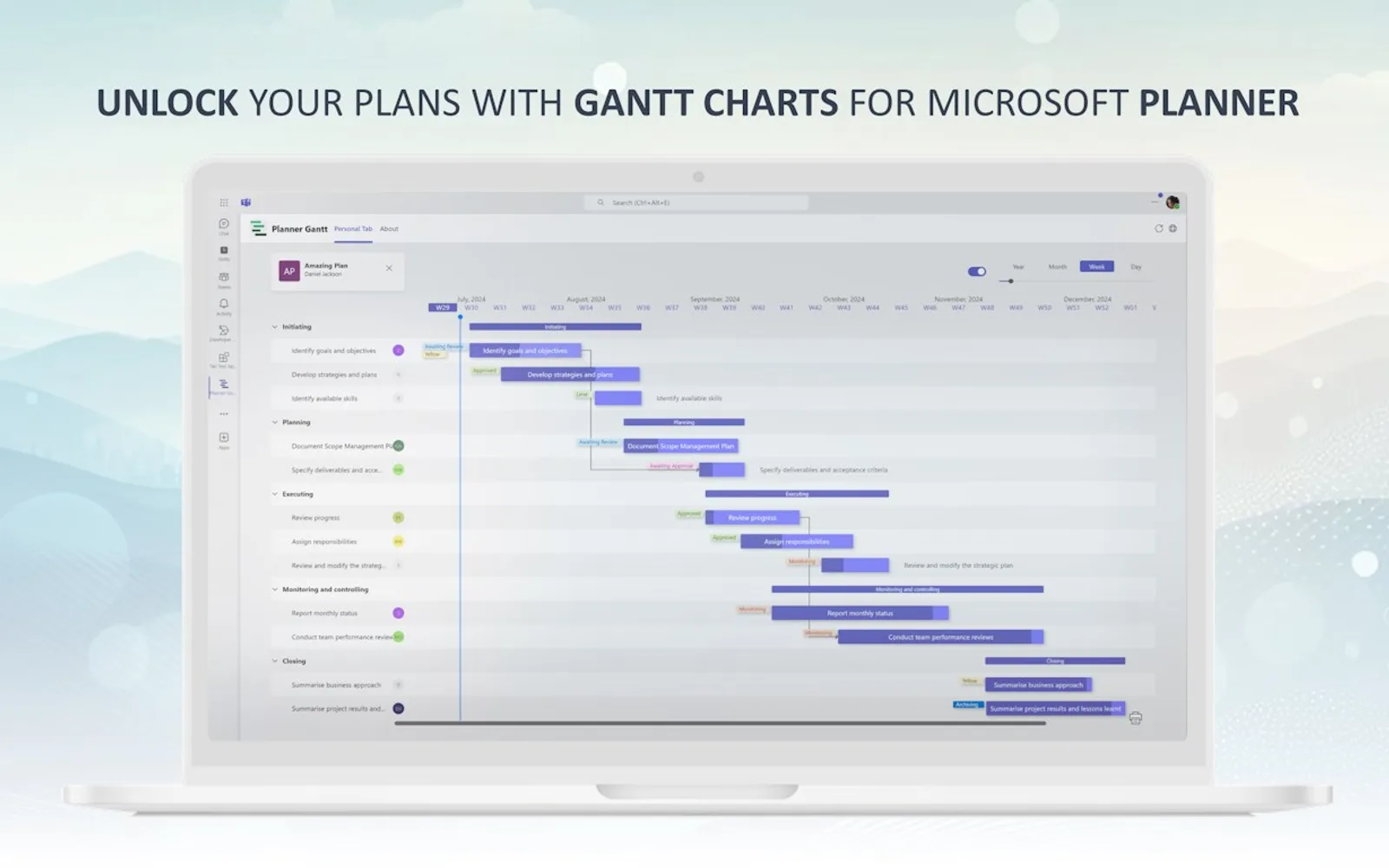Planner Gantt — screenshot from the Microsoft Marketplace listing