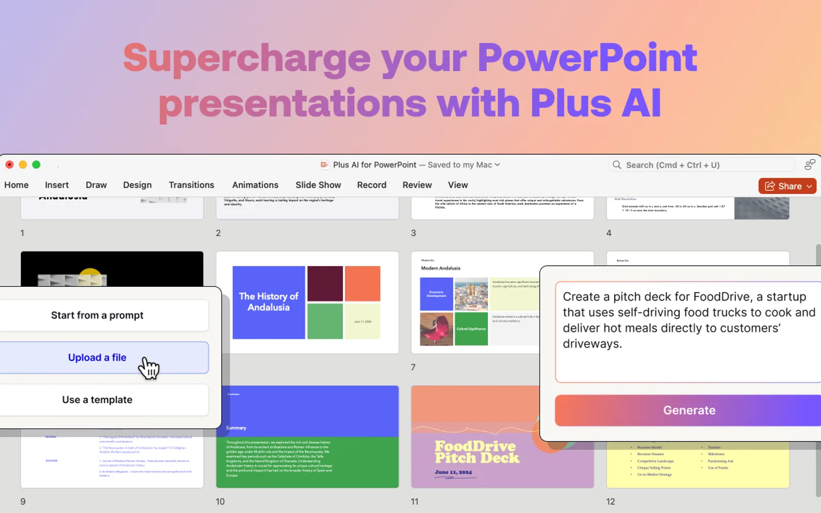 Plus AI For PowerPoint — screenshot from the Microsoft Marketplace listing