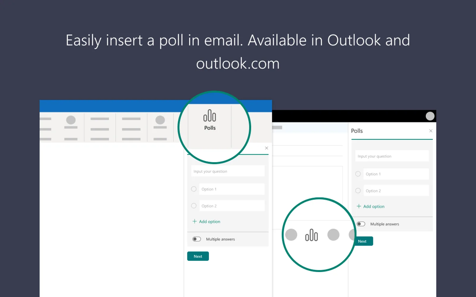 Polls by Microsoft Forms — screenshot from the Microsoft Marketplace listing