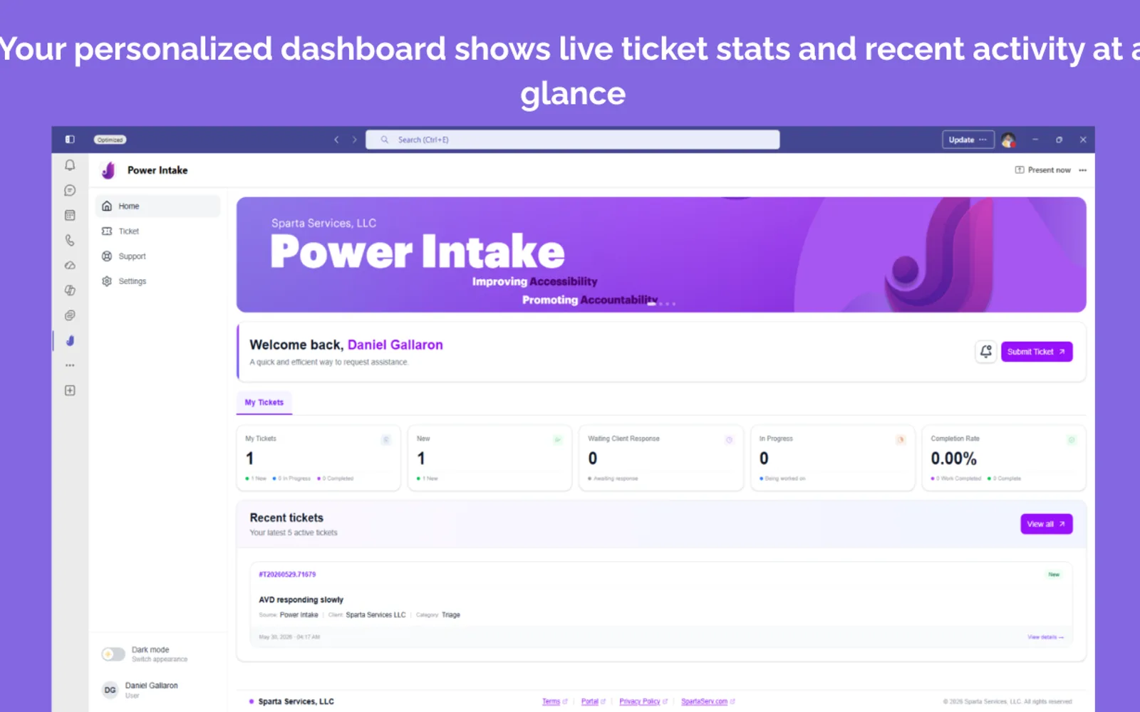 Power Intake — screenshot from the Microsoft Marketplace listing