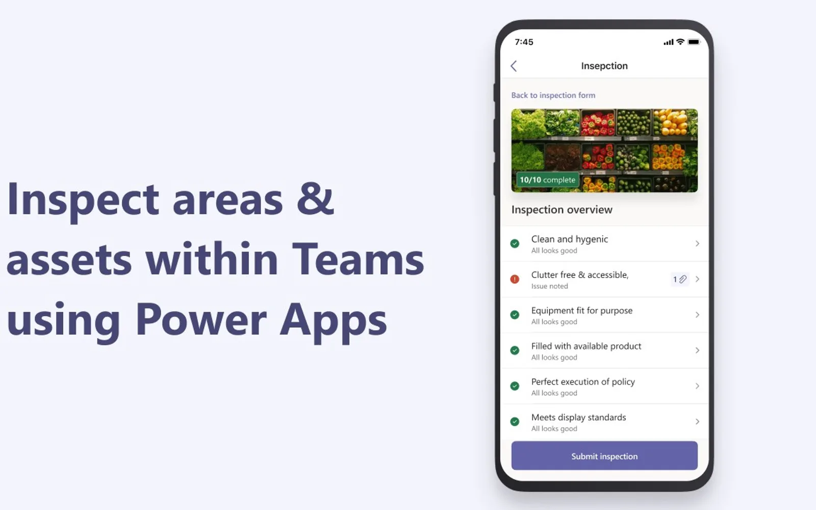 Power Platform Inspection App — screenshot from the Microsoft Marketplace listing