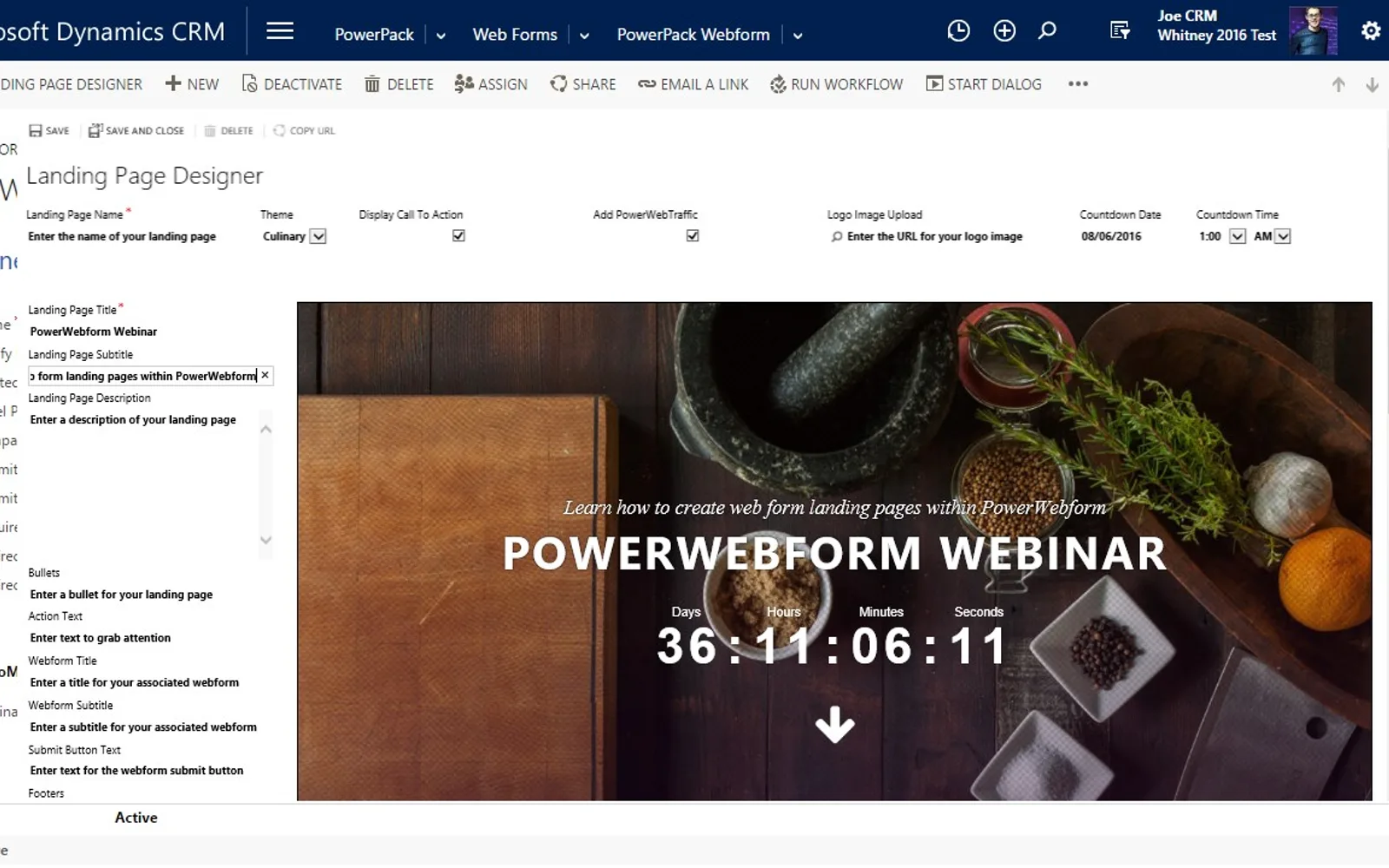 PowerWebForm — screenshot from the Microsoft Marketplace listing