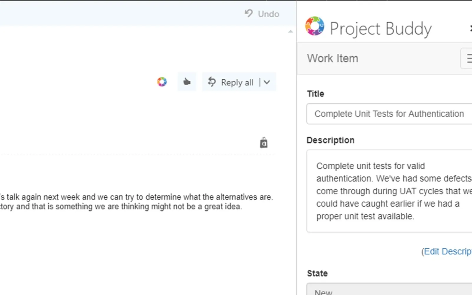 Project Buddy — screenshot from the Microsoft Marketplace listing