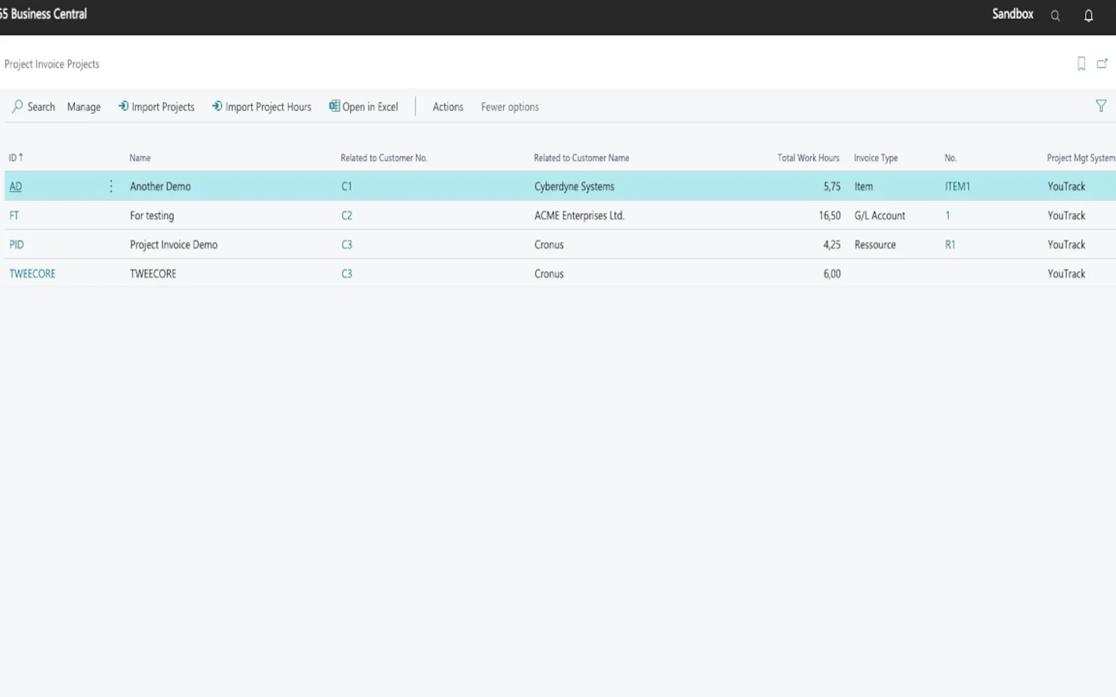 Project Invoice — screenshot from the Microsoft Marketplace listing