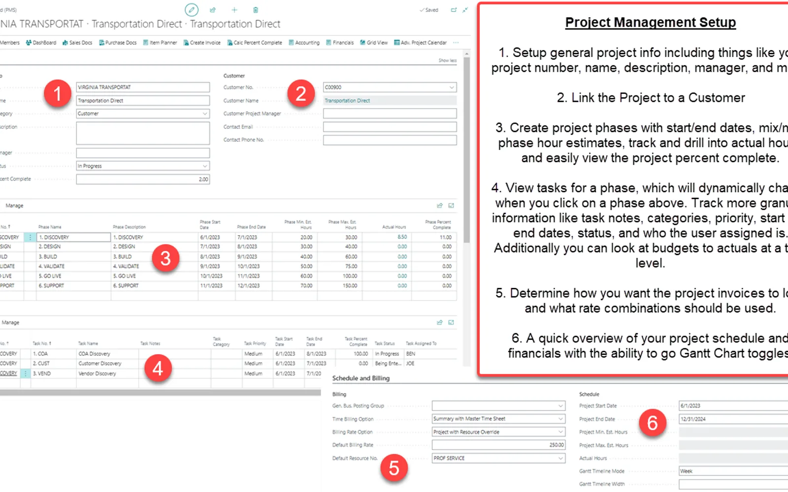 Project Management — screenshot from the Microsoft Marketplace listing