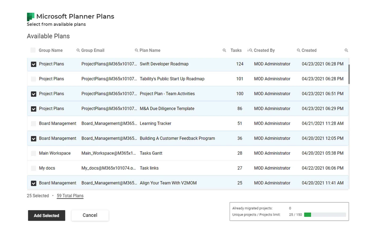 Project Migrator — screenshot from the Microsoft Marketplace listing