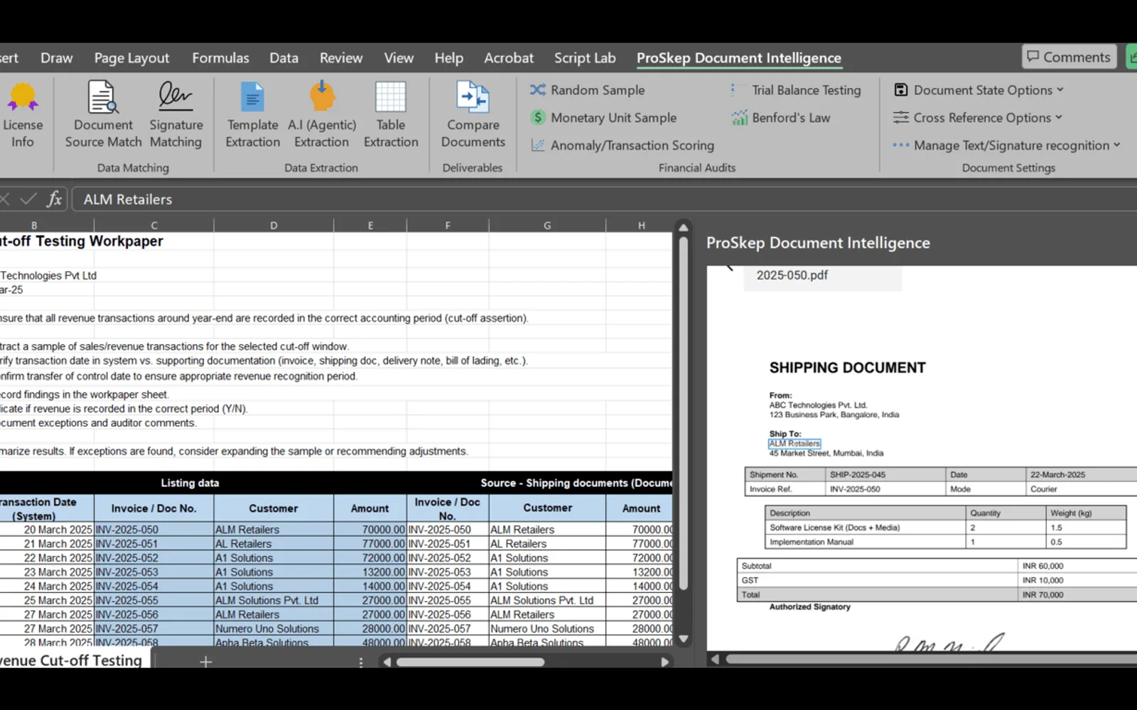 ProSkep Document Intelligence — screenshot from the Microsoft Marketplace listing