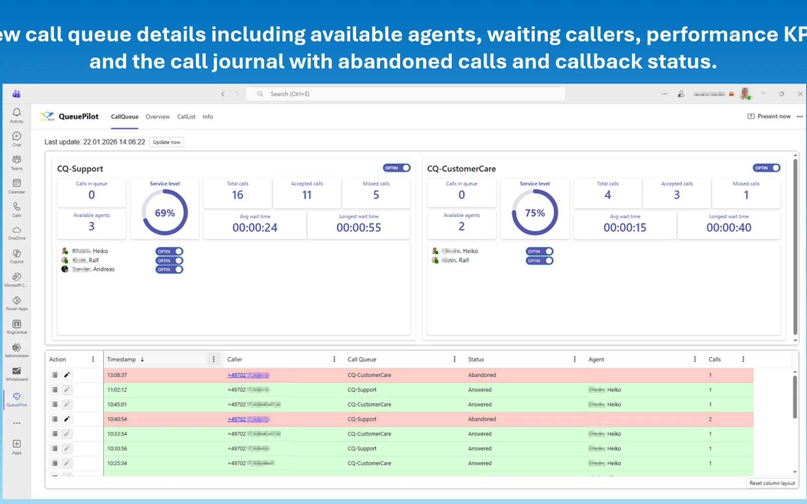 QueuePilot — screenshot from the Microsoft Marketplace listing