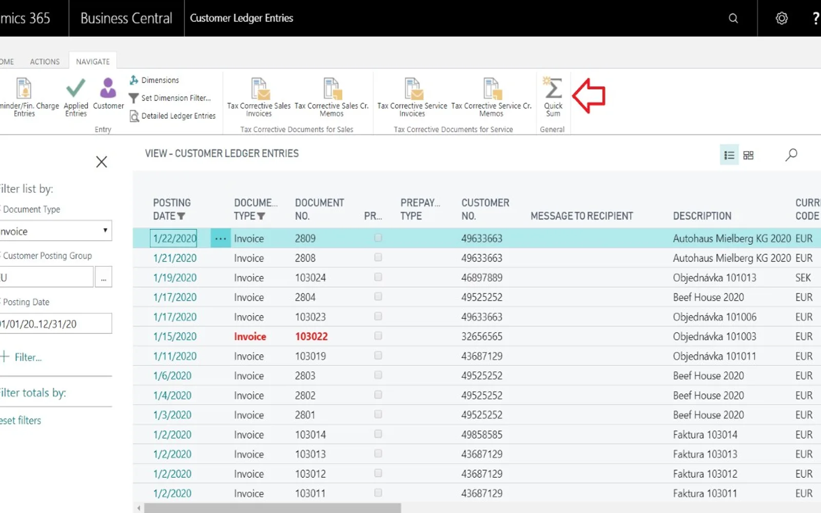 Quick Sums — screenshot from the Microsoft Marketplace listing