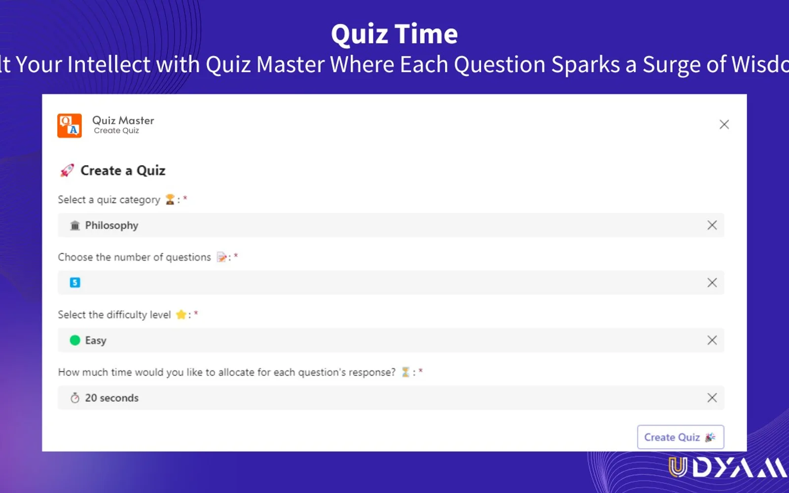 Quiz Master — screenshot from the Microsoft Marketplace listing