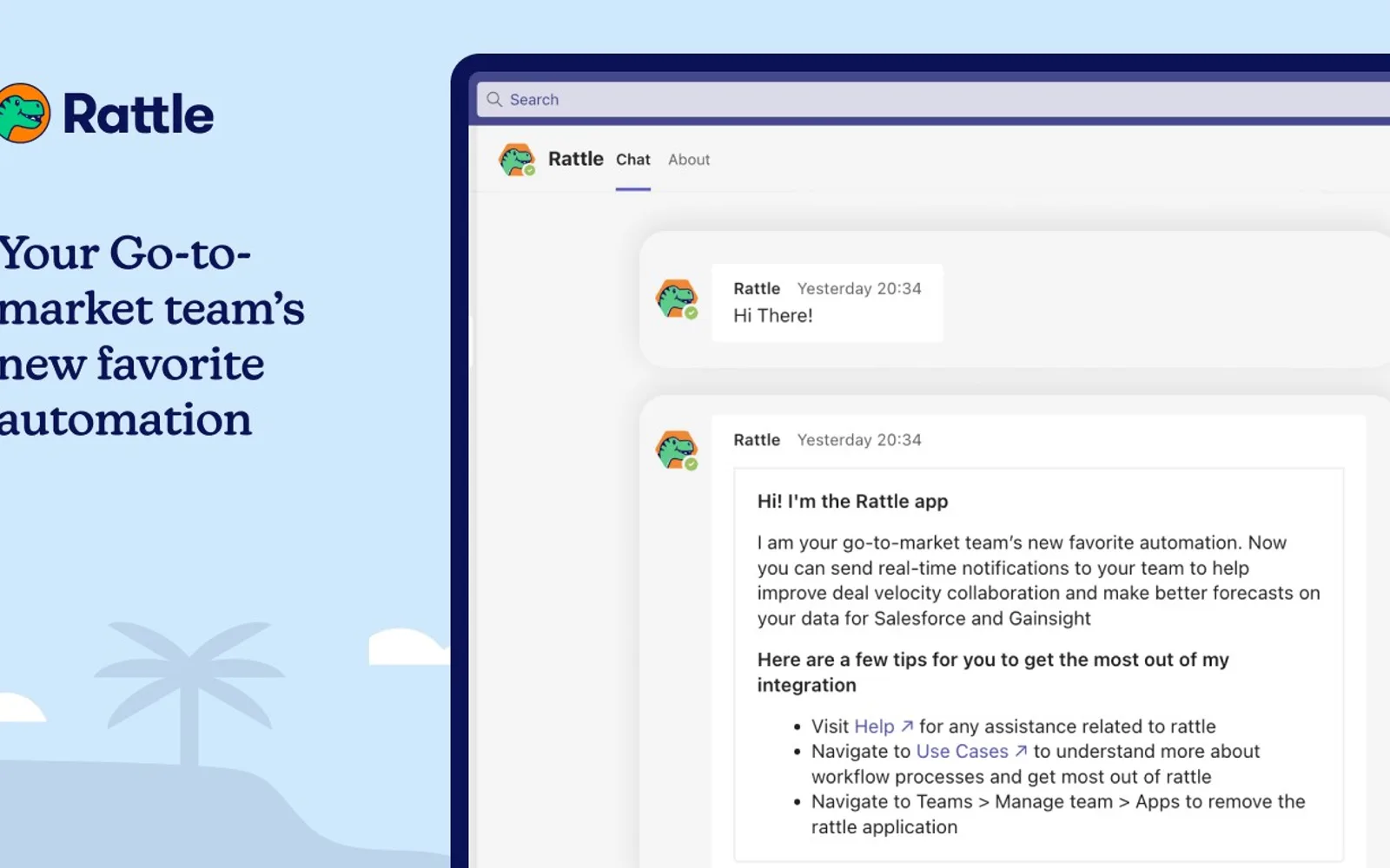 Rattle — screenshot from the Microsoft Marketplace listing