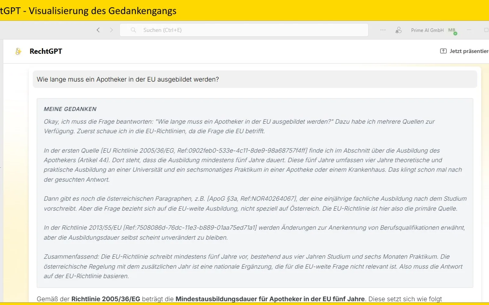RechtGPT — screenshot from the Microsoft Marketplace listing