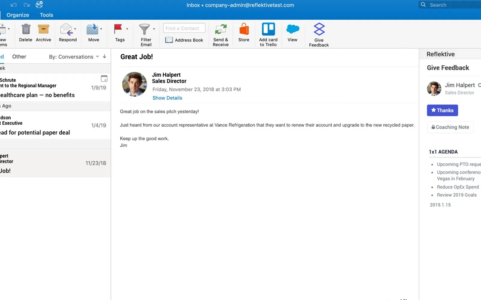 Reflektive — screenshot from the Microsoft Marketplace listing