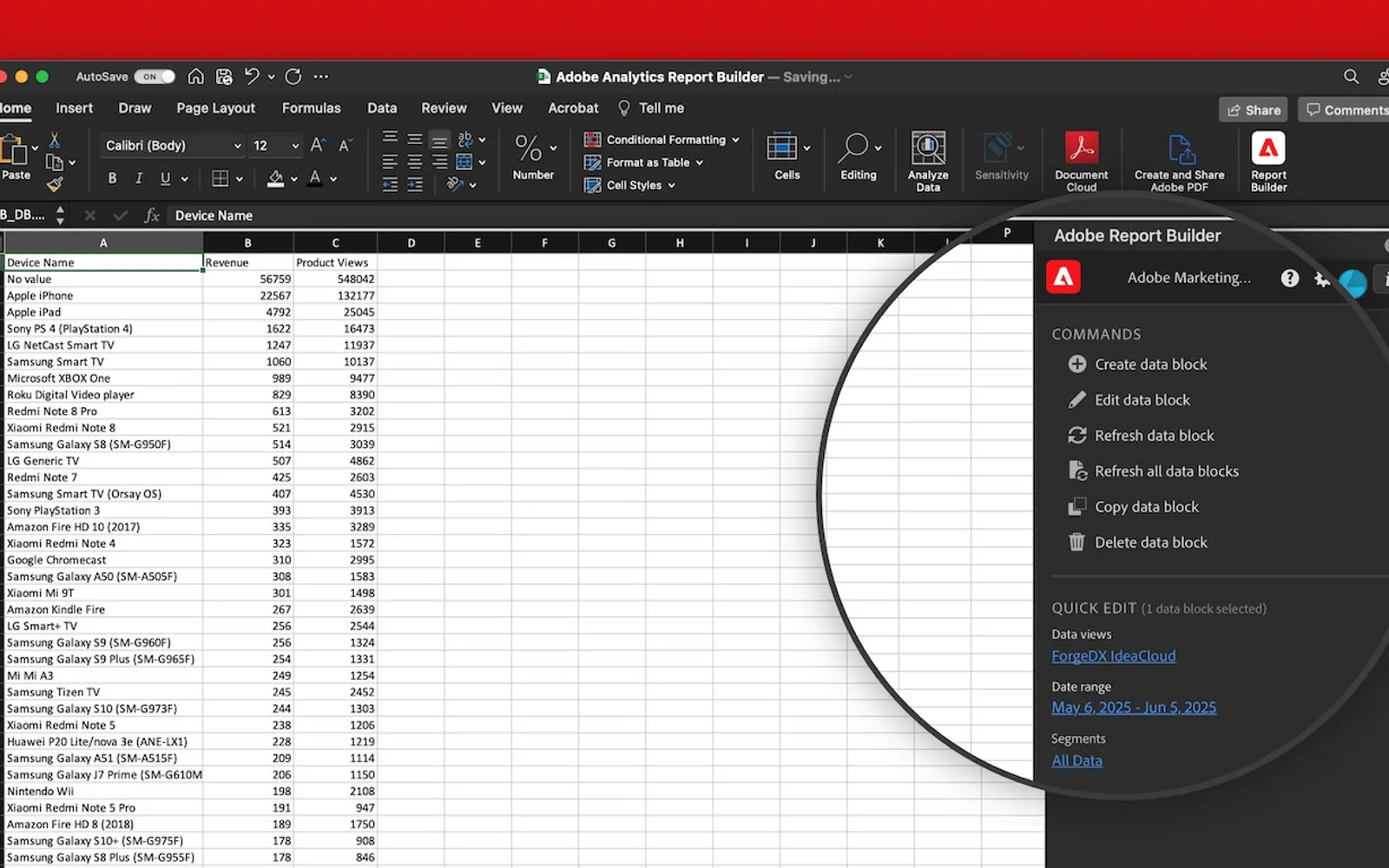 Report Builder — screenshot from the Microsoft Marketplace listing