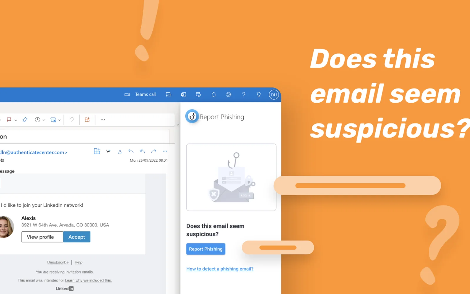 Report Phishing Button — screenshot from the Microsoft Marketplace listing