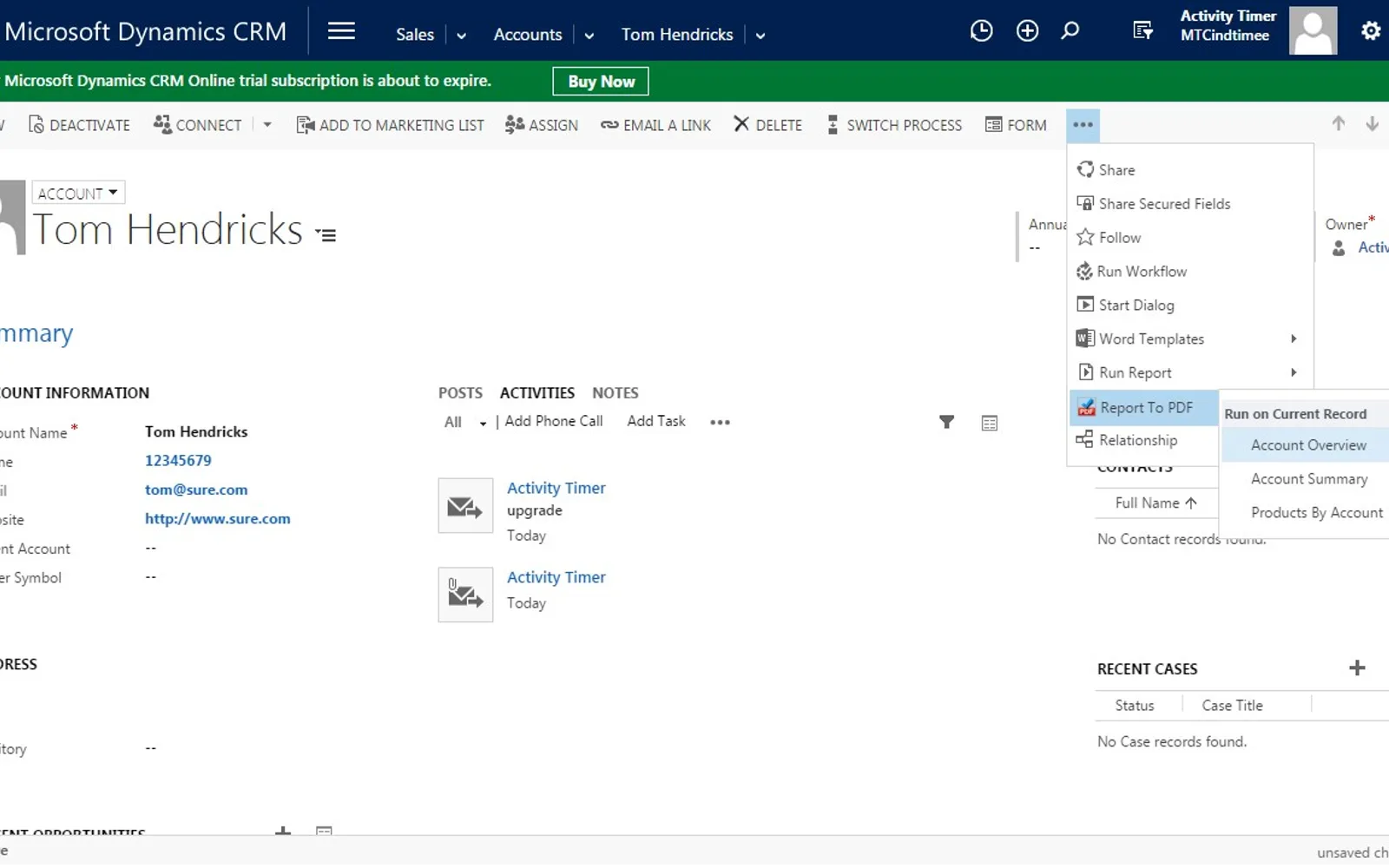 Report To PDF — screenshot from the Microsoft Marketplace listing