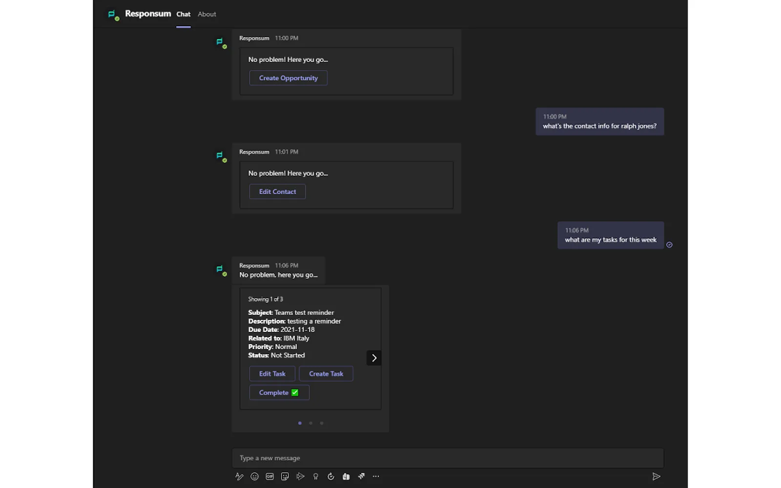 Responsum — screenshot from the Microsoft Marketplace listing