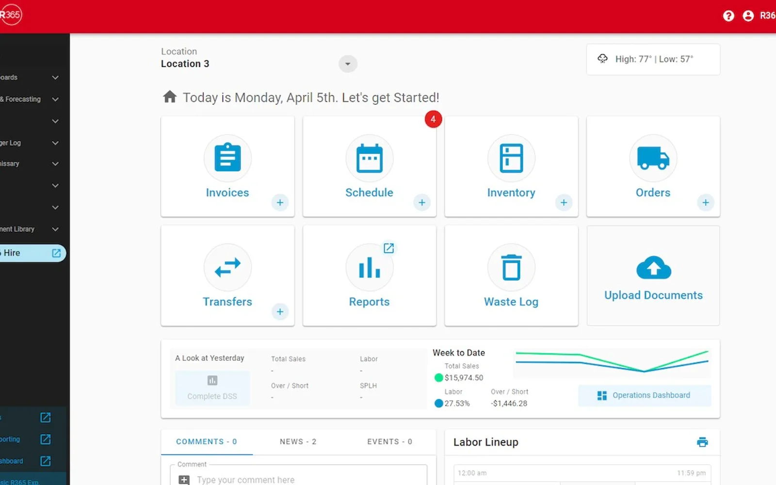 Restaurant365 — screenshot from the Microsoft Marketplace listing