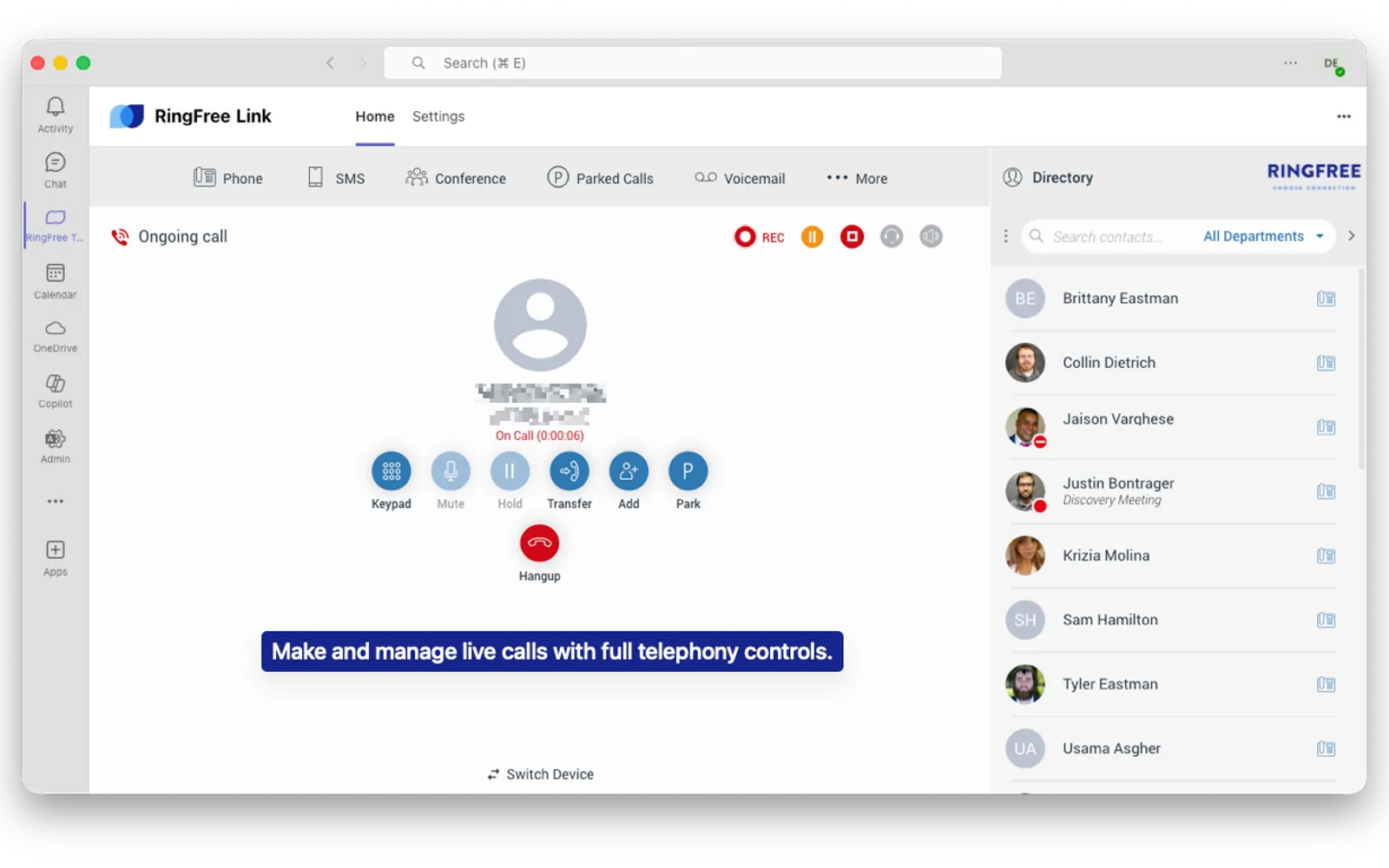 Ringfree Link — screenshot from the Microsoft Marketplace listing