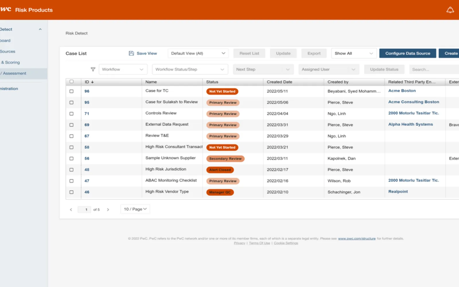 Risk Detect — screenshot from the Microsoft Marketplace listing