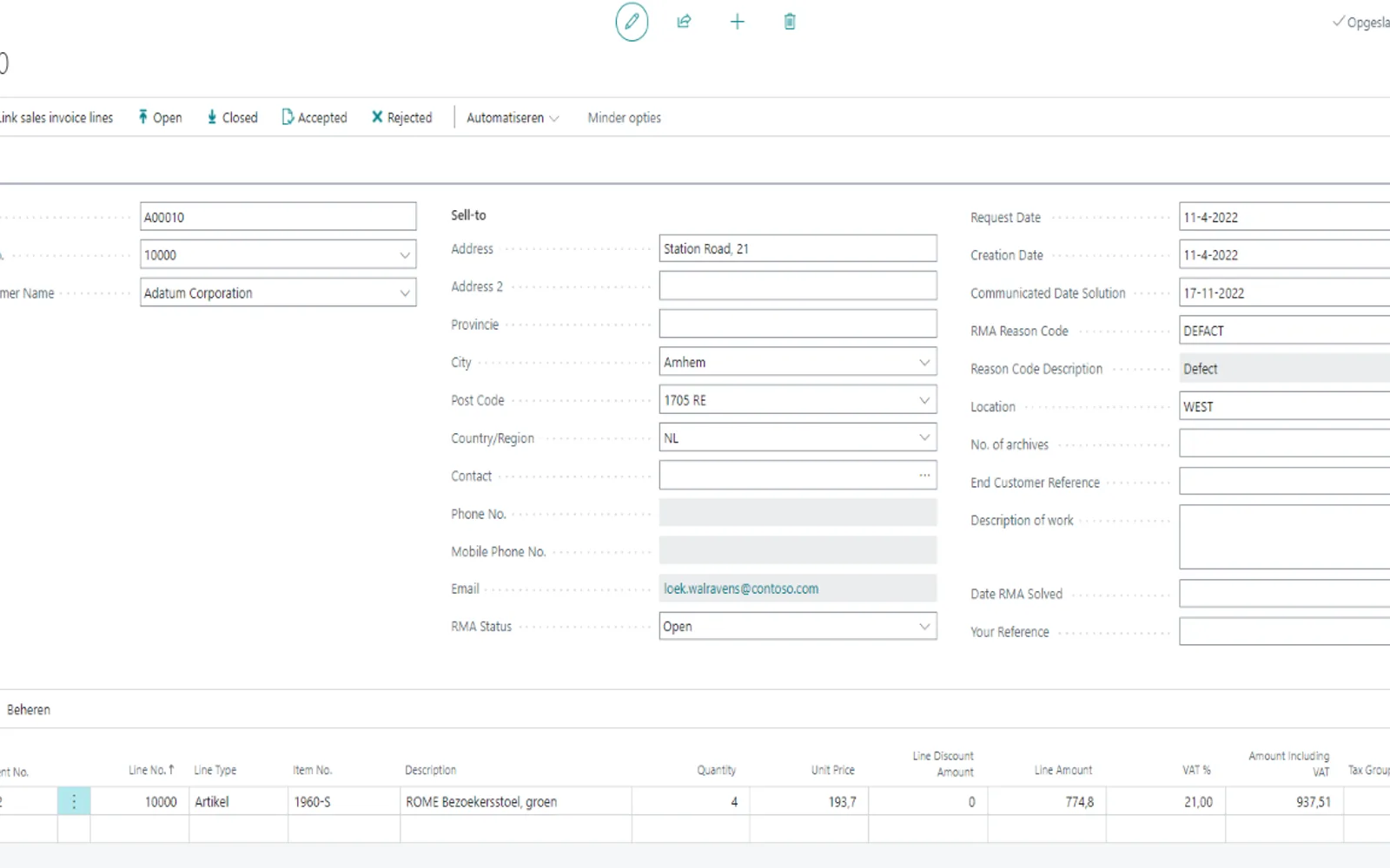 RMA — screenshot from the Microsoft Marketplace listing