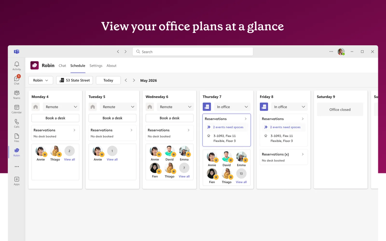 Robin — screenshot from the Microsoft Marketplace listing