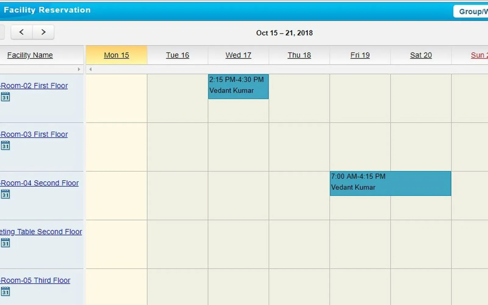 Room Booking System — screenshot from the Microsoft Marketplace listing