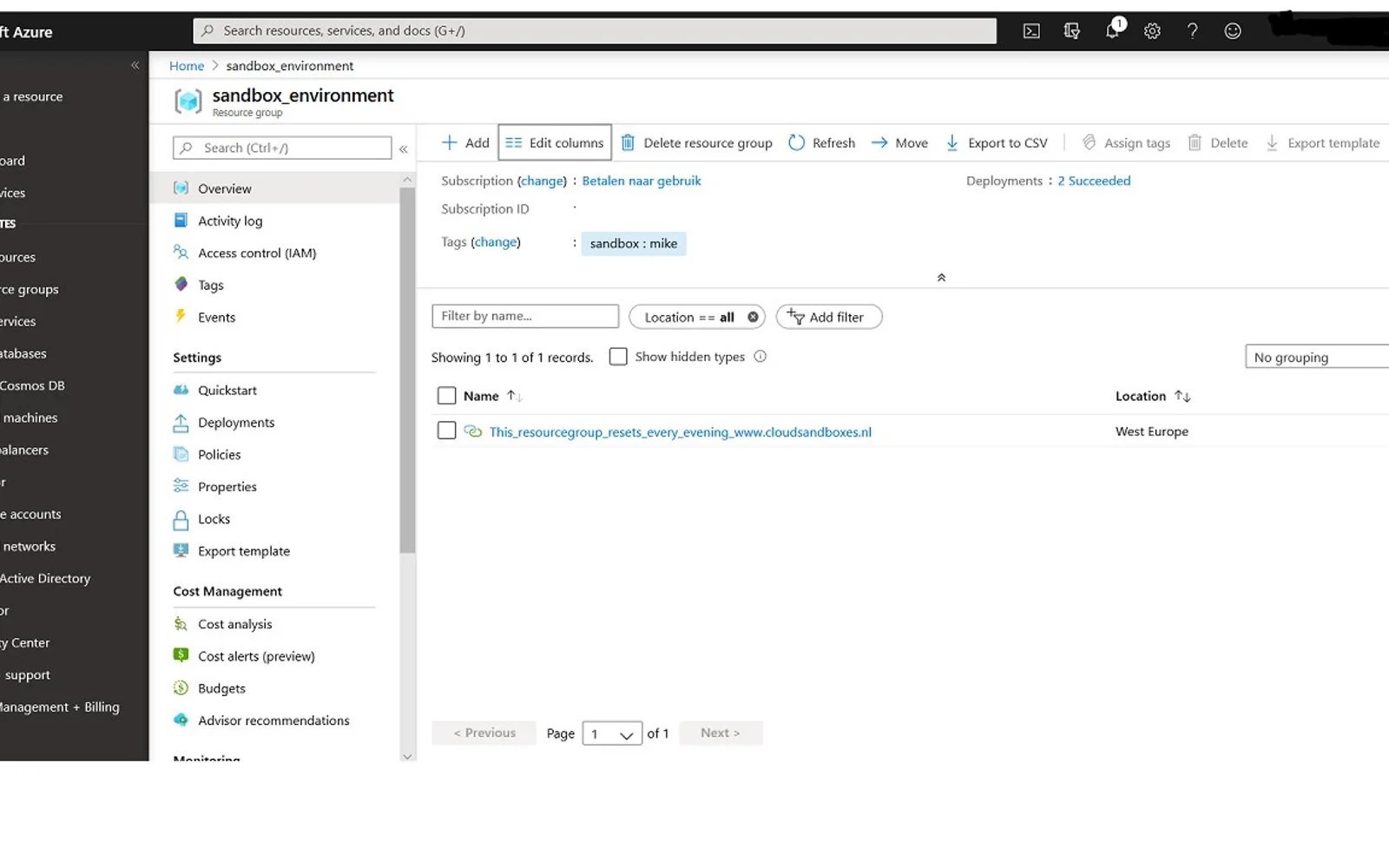 saas-cloudsandboxes — screenshot from the Microsoft Marketplace listing