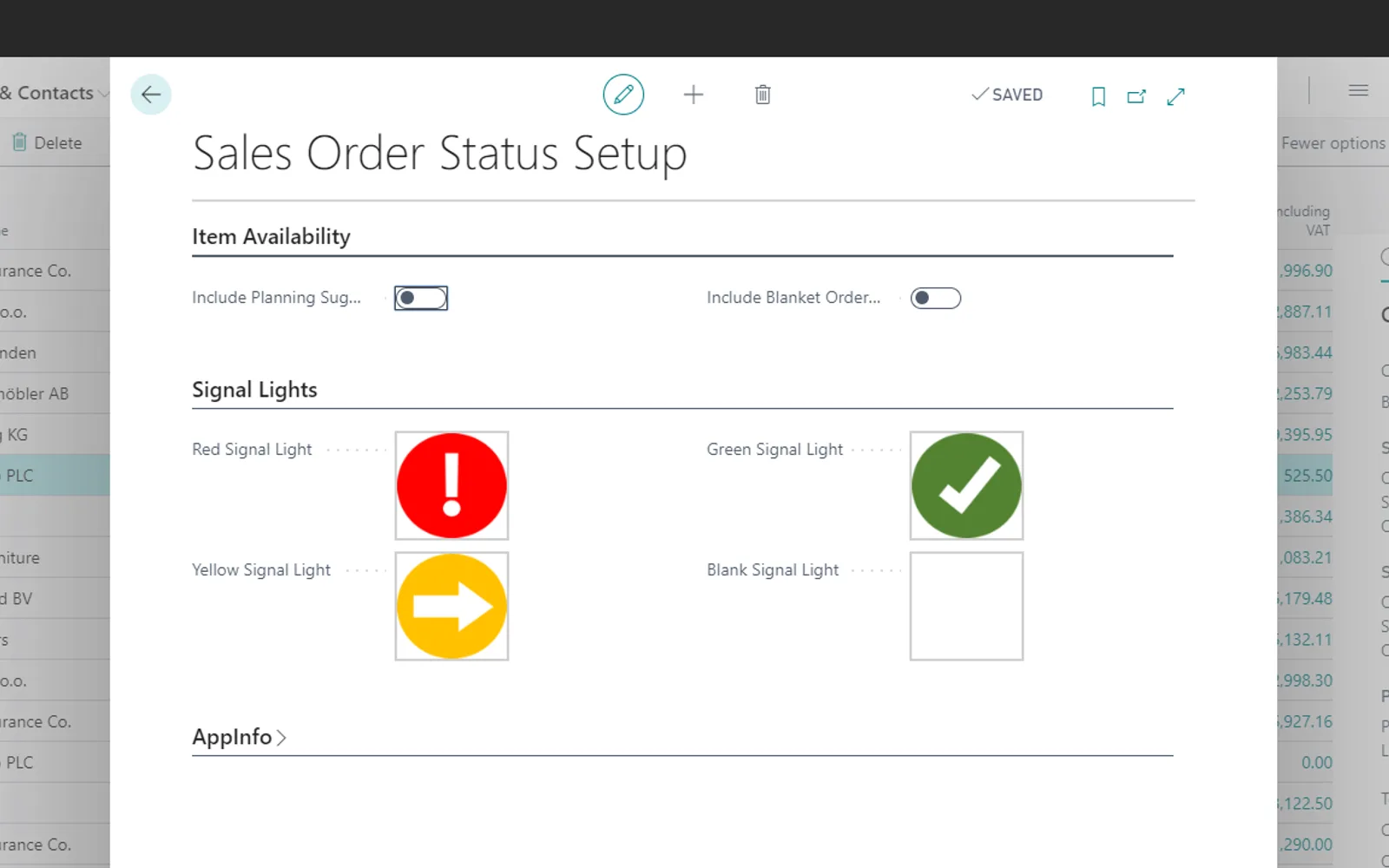 Sales Order Status — screenshot from the Microsoft Marketplace listing