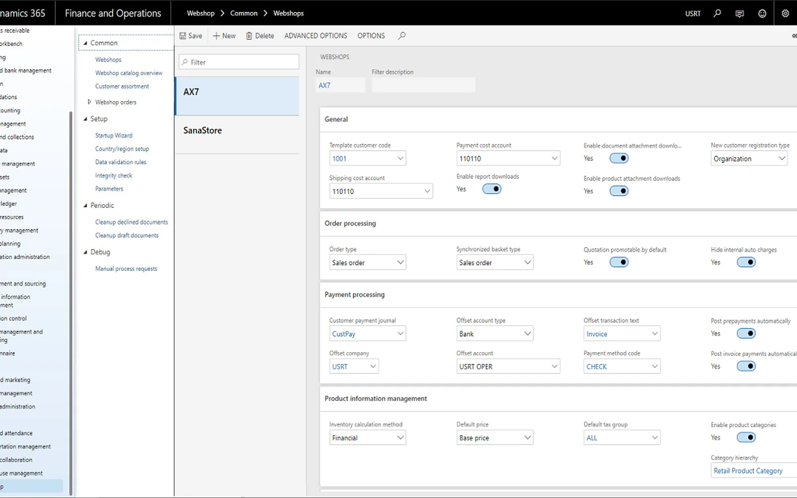 Sana Commerce — screenshot from the Microsoft Marketplace listing