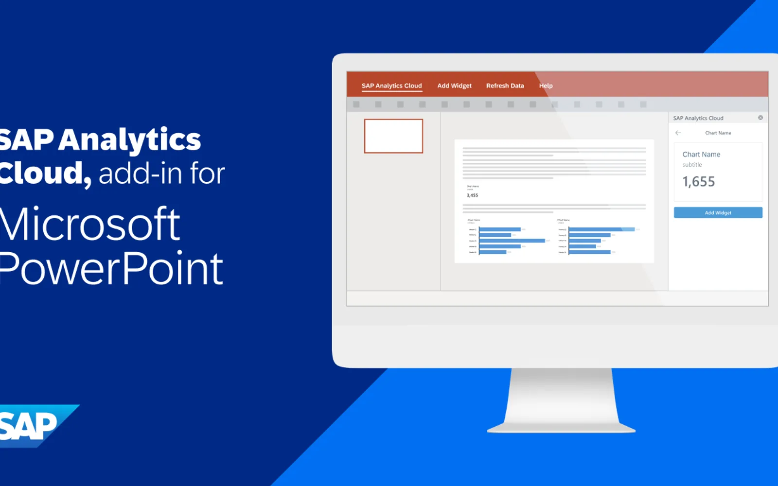 SAP Analytics Cloud for PowerPoint — screenshot from the Microsoft Marketplace listing