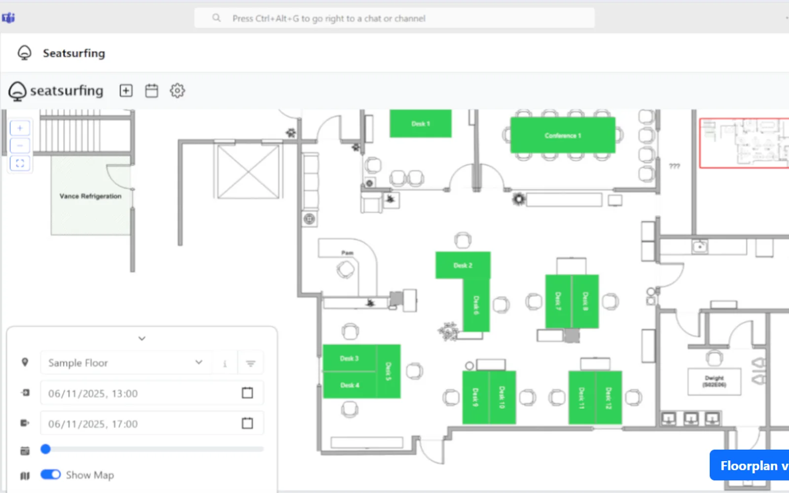 Seatsurfing — screenshot from the Microsoft Marketplace listing