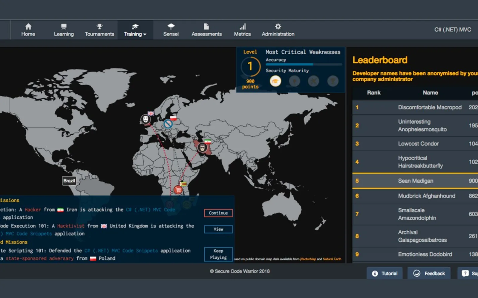 Secure Code Warrior — screenshot from the Microsoft Marketplace listing