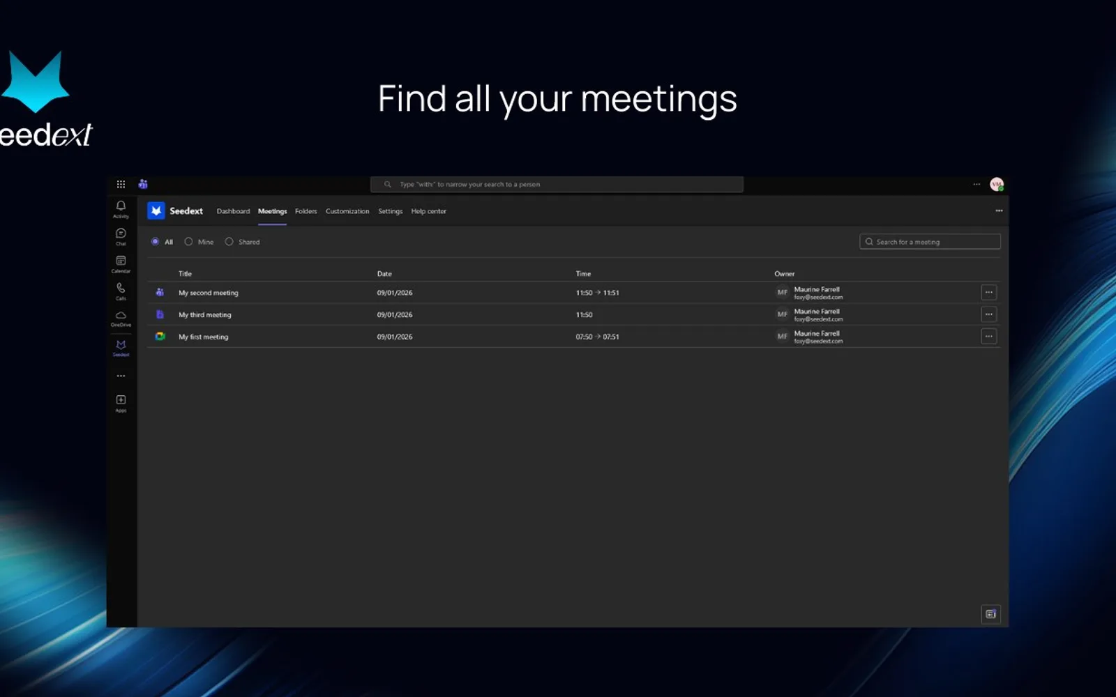 Seedext — screenshot from the Microsoft Marketplace listing