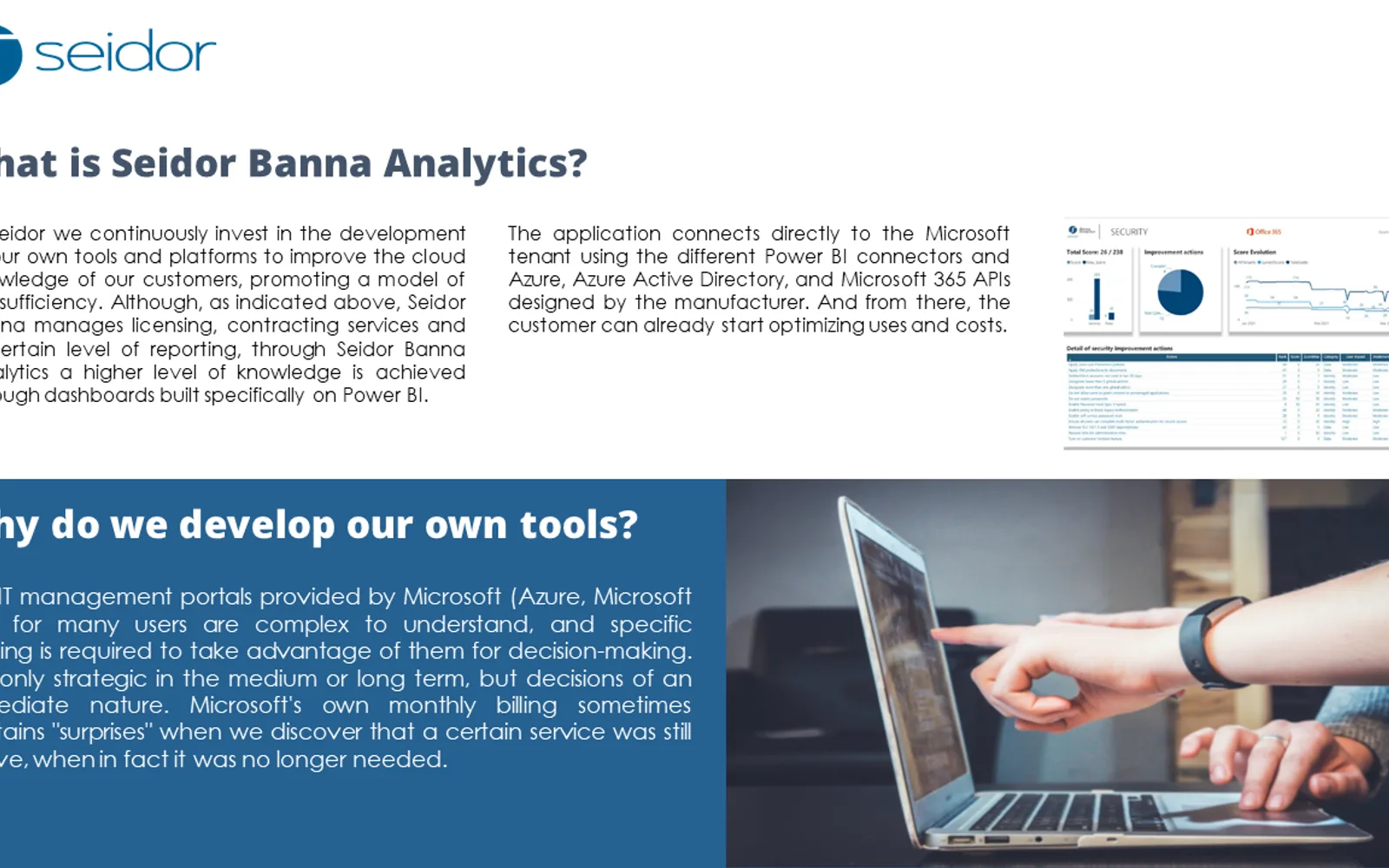 Seidor BannaAnalytics — screenshot from the Microsoft Marketplace listing