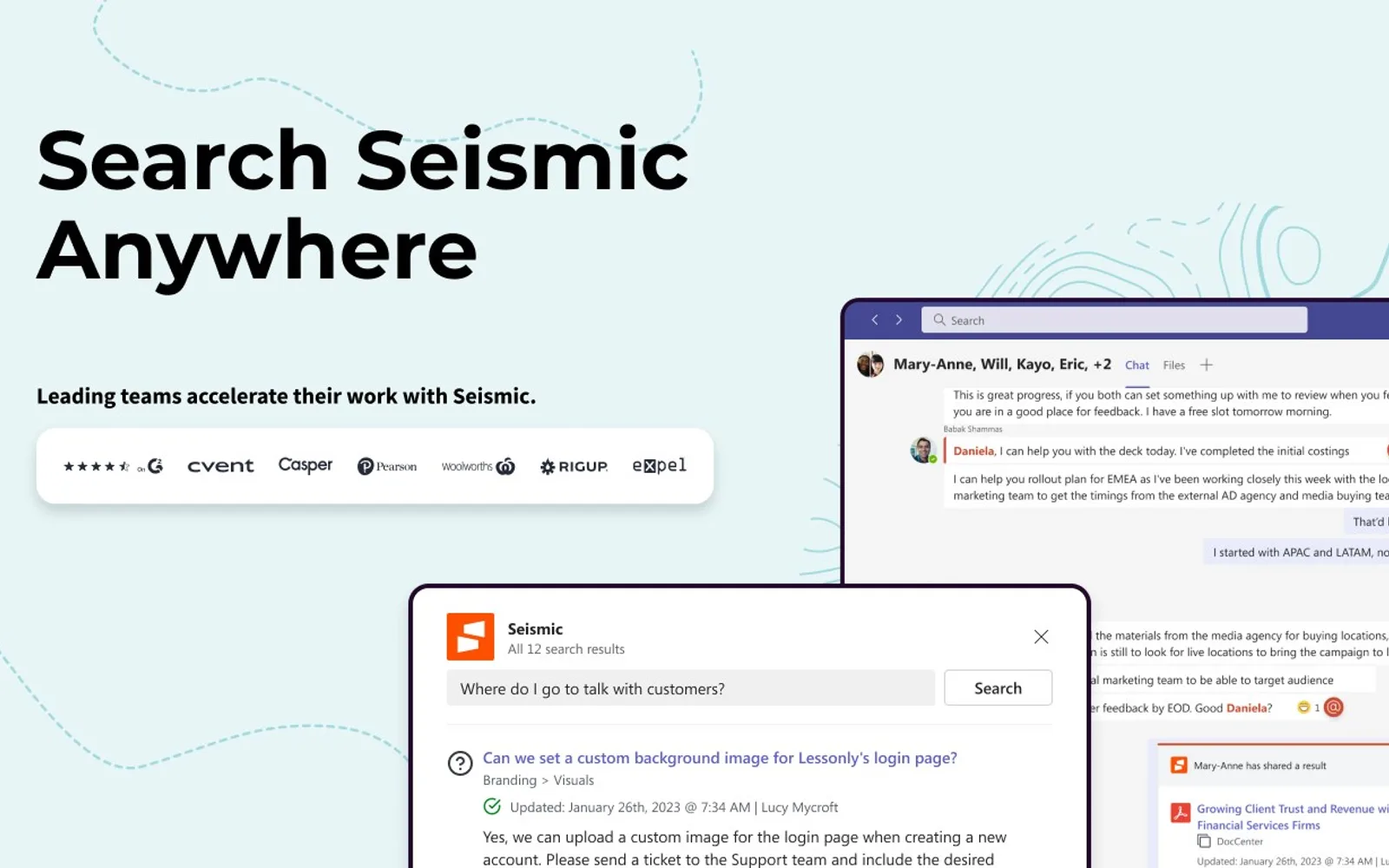 Seismic — screenshot from the Microsoft Marketplace listing