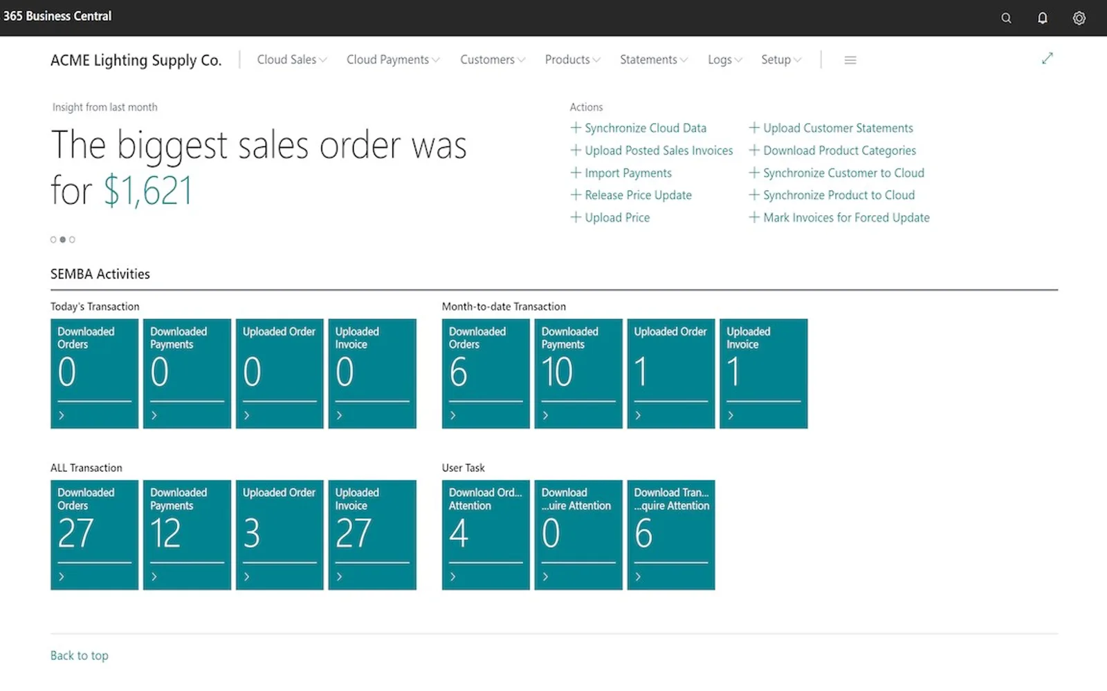 SEMBA Cloud Commerce — screenshot from the Microsoft Marketplace listing