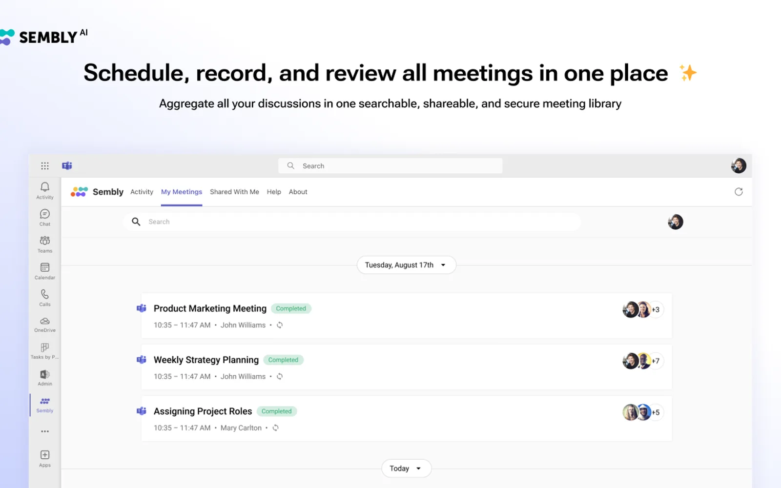 Sembly — screenshot from the Microsoft Marketplace listing