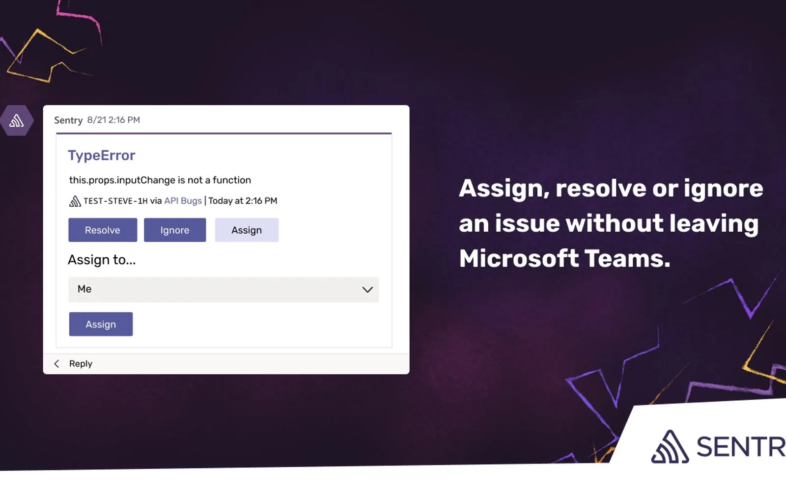 Sentry — screenshot from the Microsoft Marketplace listing