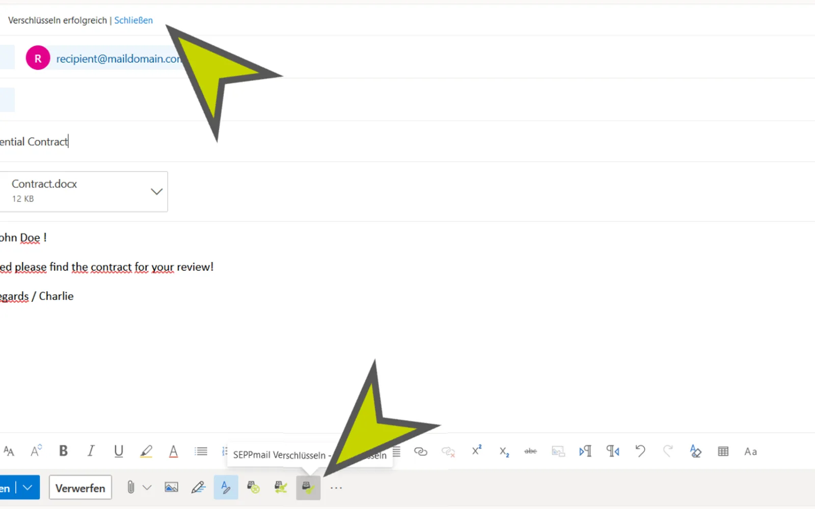 SEPPmail Encrypt — screenshot from the Microsoft Marketplace listing