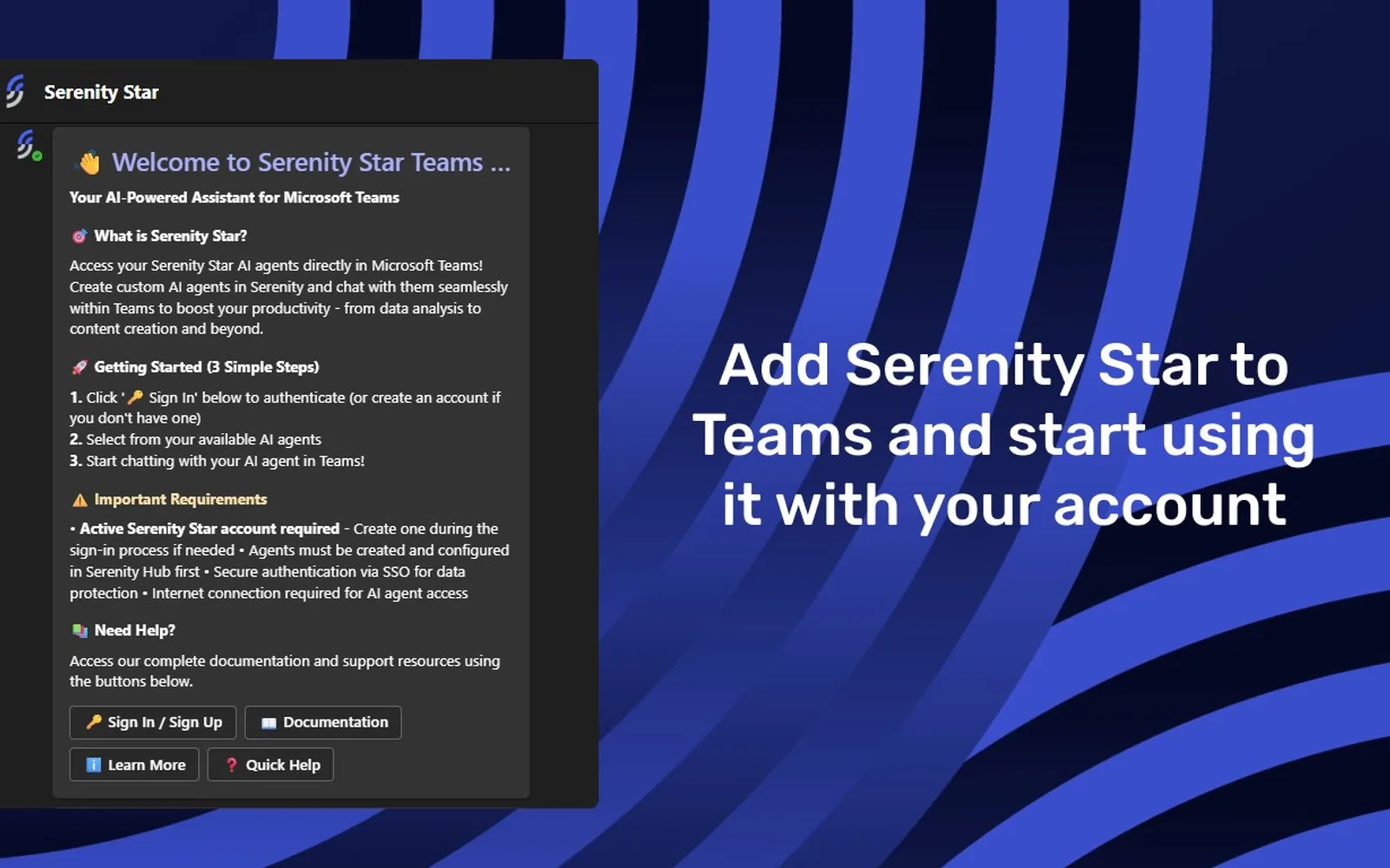 Serenity Star — screenshot from the Microsoft Marketplace listing