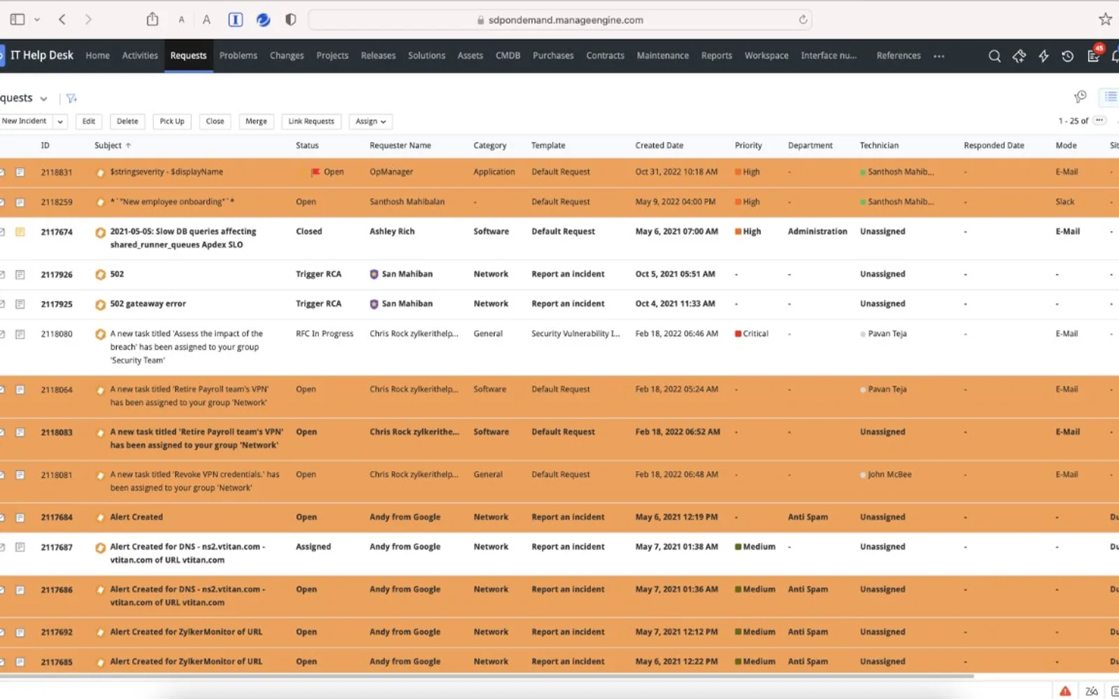 ServiceDesk Plus Cloud — screenshot from the Microsoft Marketplace listing