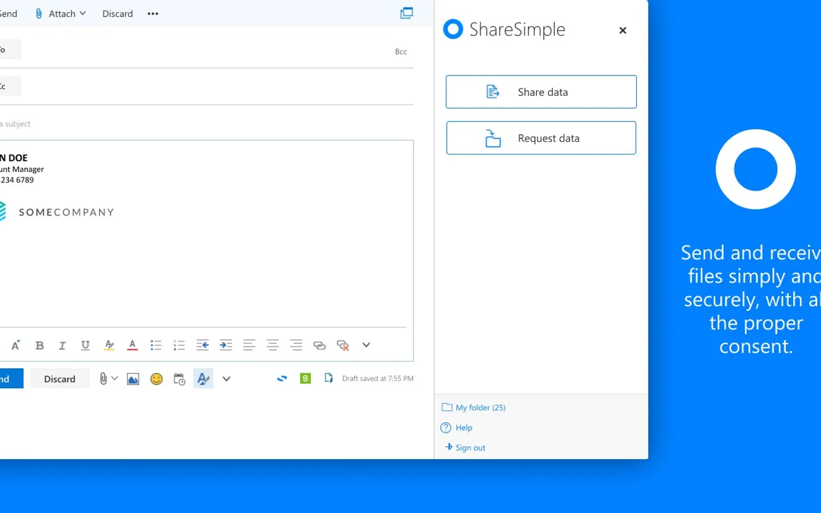 ShareSimple — screenshot from the Microsoft Marketplace listing