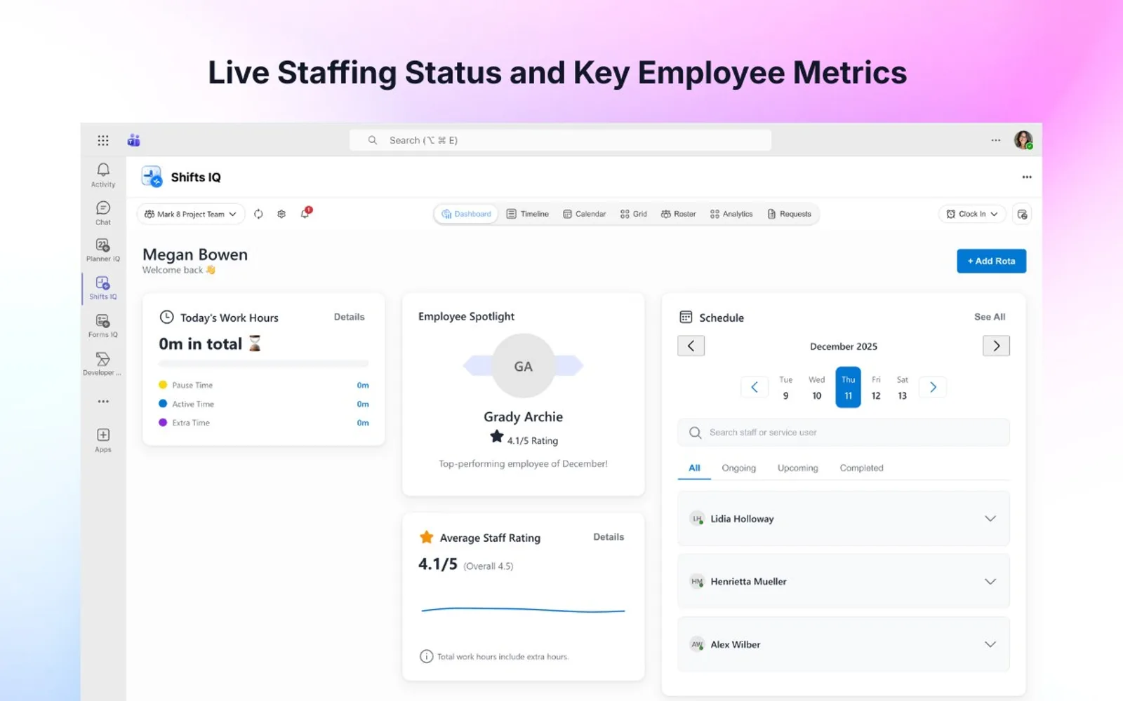 Shifts IQ — screenshot from the Microsoft Marketplace listing