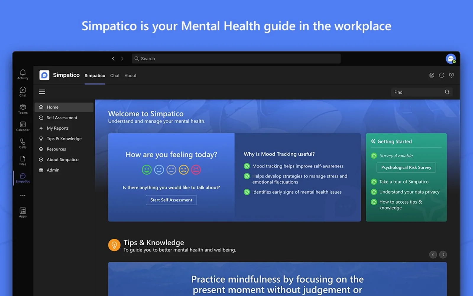Simpatico — screenshot from the Microsoft Marketplace listing